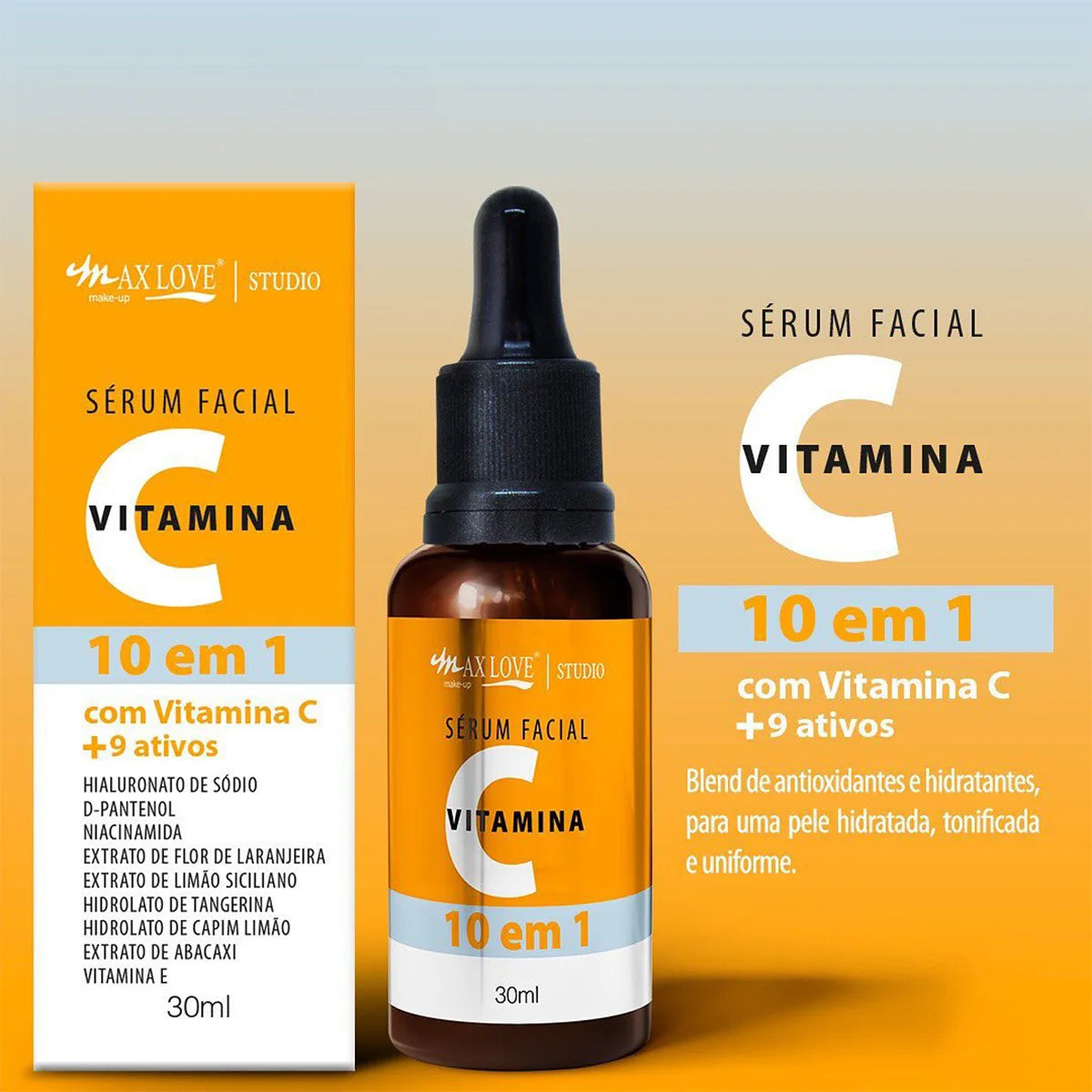 Sérum Facial Vitamina C 10 em 1 - Max Love